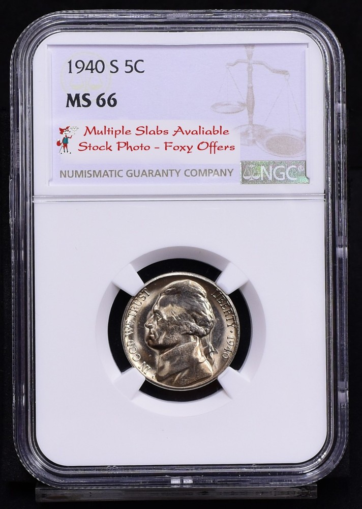 1940-S Jefferson Nickel - NGC MS66 (Bulk)