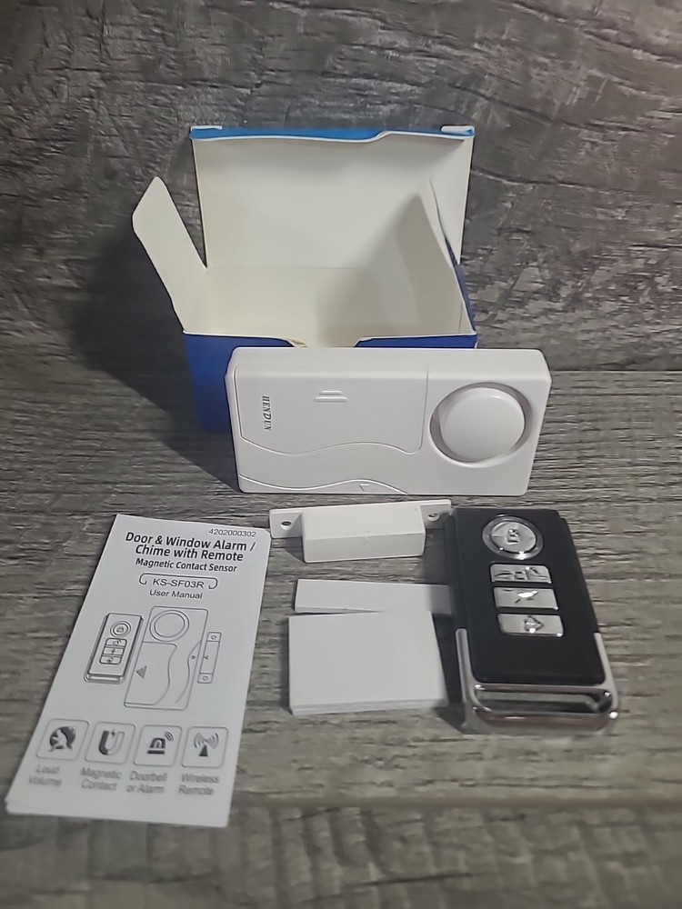 Wireless Remote Control Magnetic Sensor Door Window Home Security Alarm White
