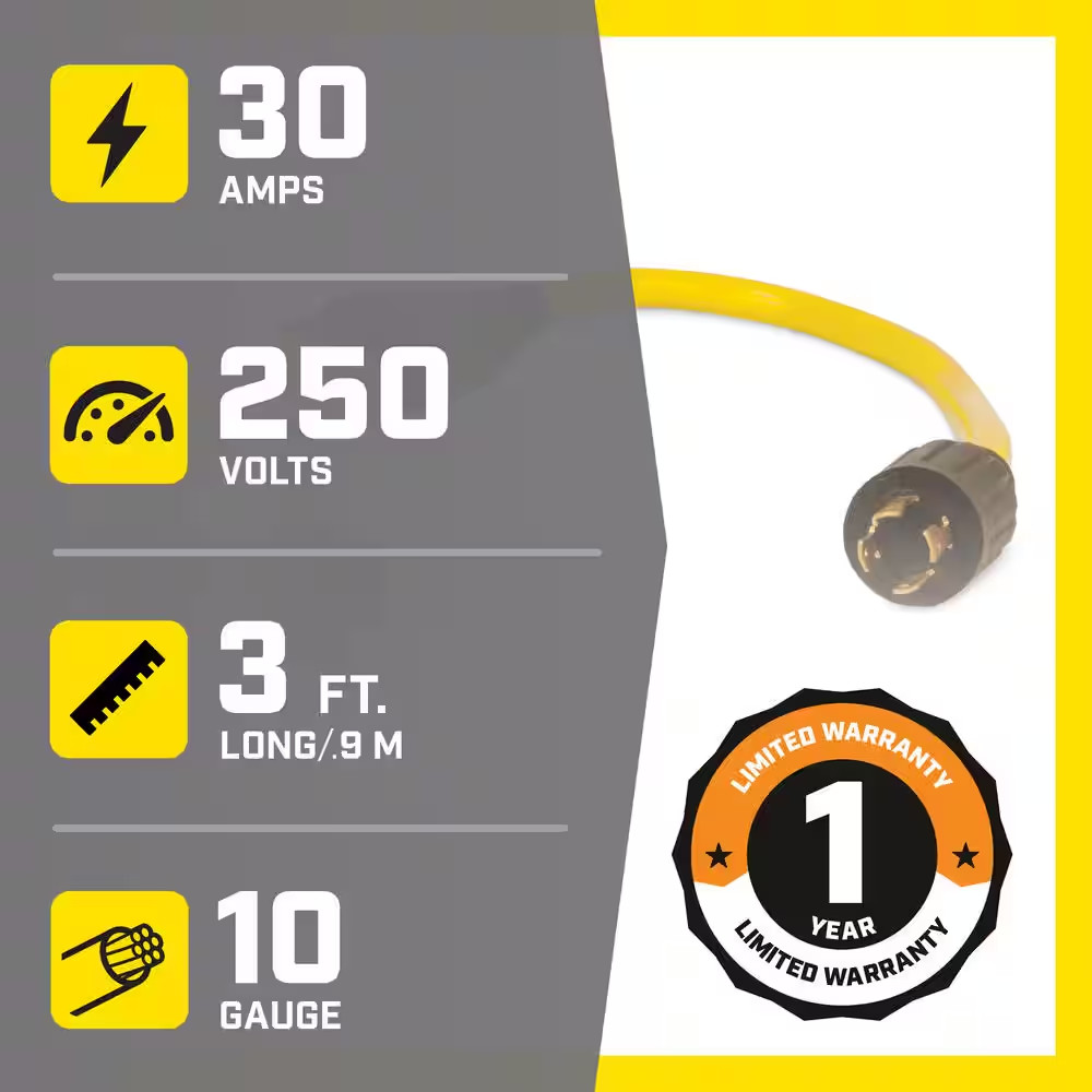 3 Ft. 240-Volt Y Adapter