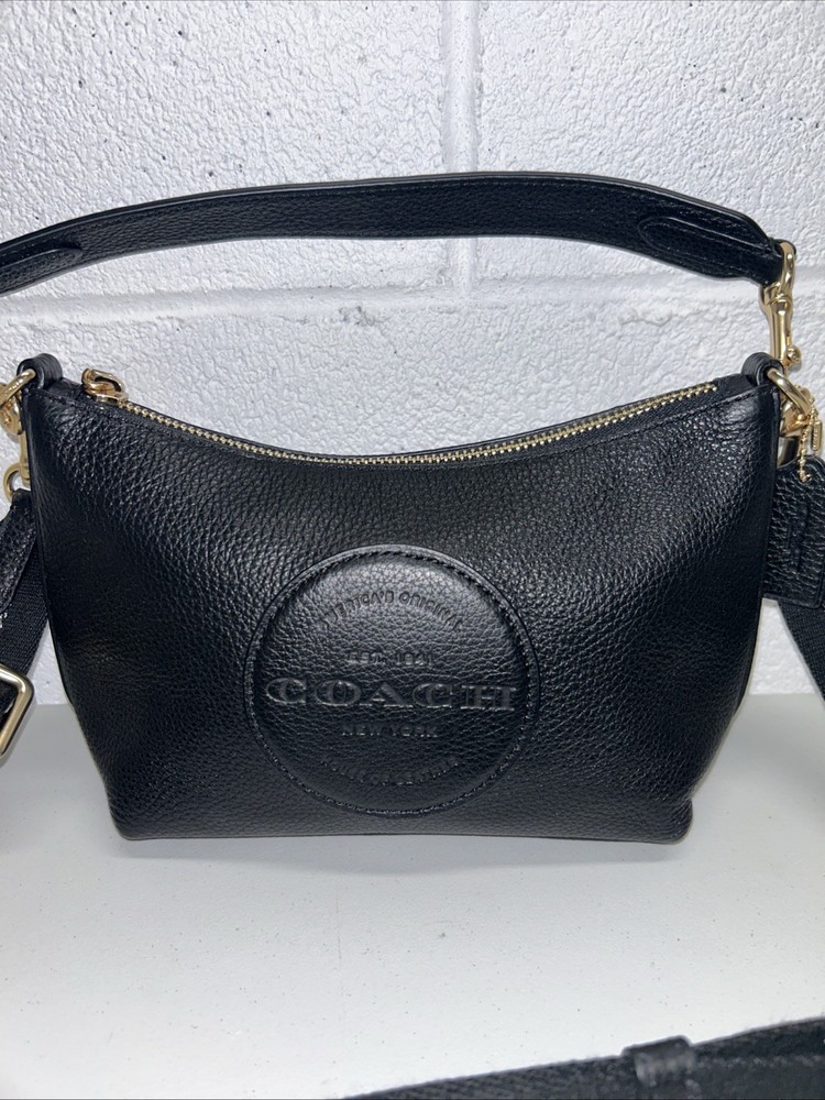 Coach Dempsey Shoulder Bag Black Leather Patch (C2829)