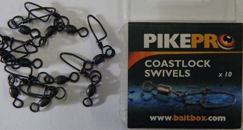 Pike Pro Coastlock Swivels 10 per pack quick link/fast change  *PAY ONE POSTAGE*