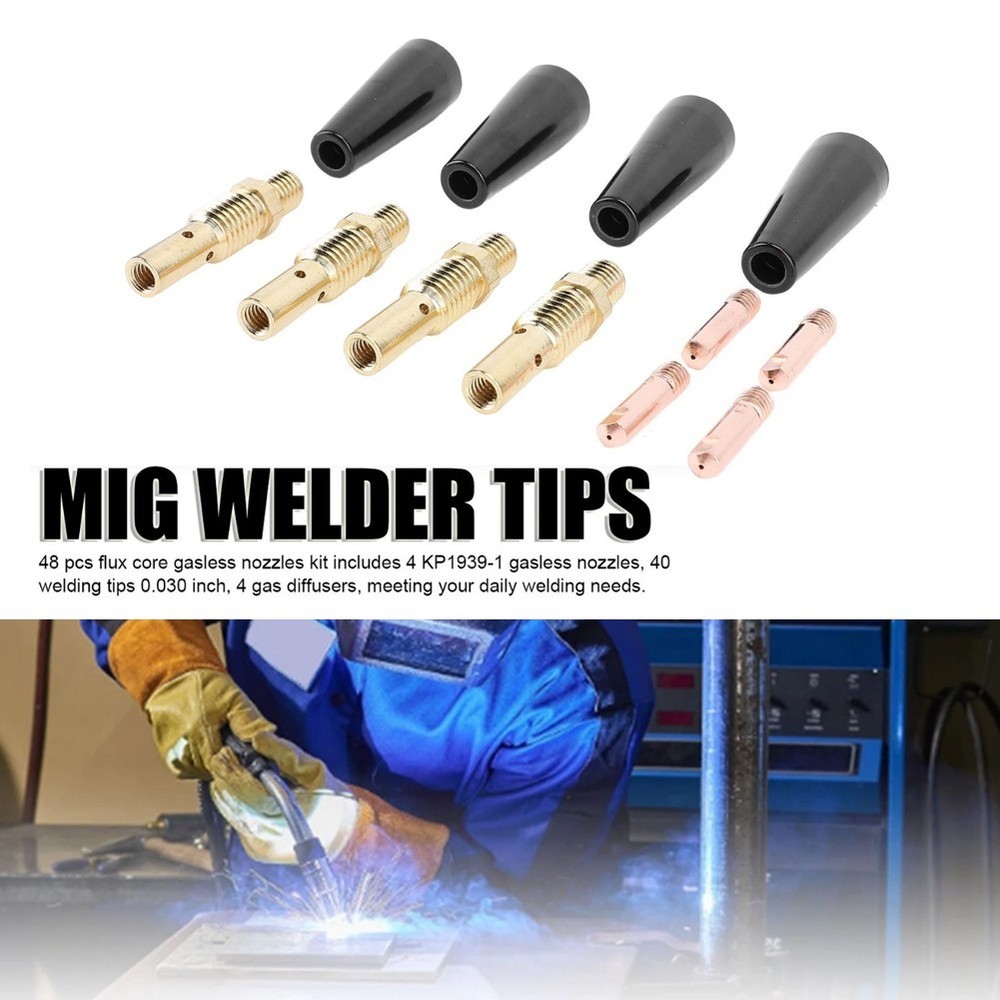 48Pcs MIG Welding Accessory Kit with Lightweight Design and Durability