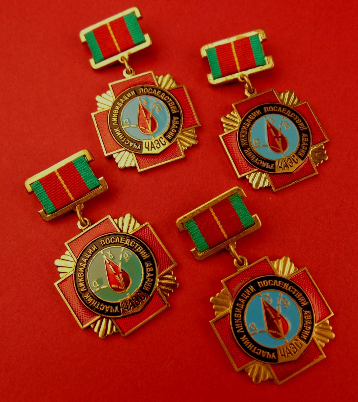 Russian Soviet CHERNOBYL LIQUIDATOR MEDAL Atomic Disaster Badge ORIGINAL A-Cond.