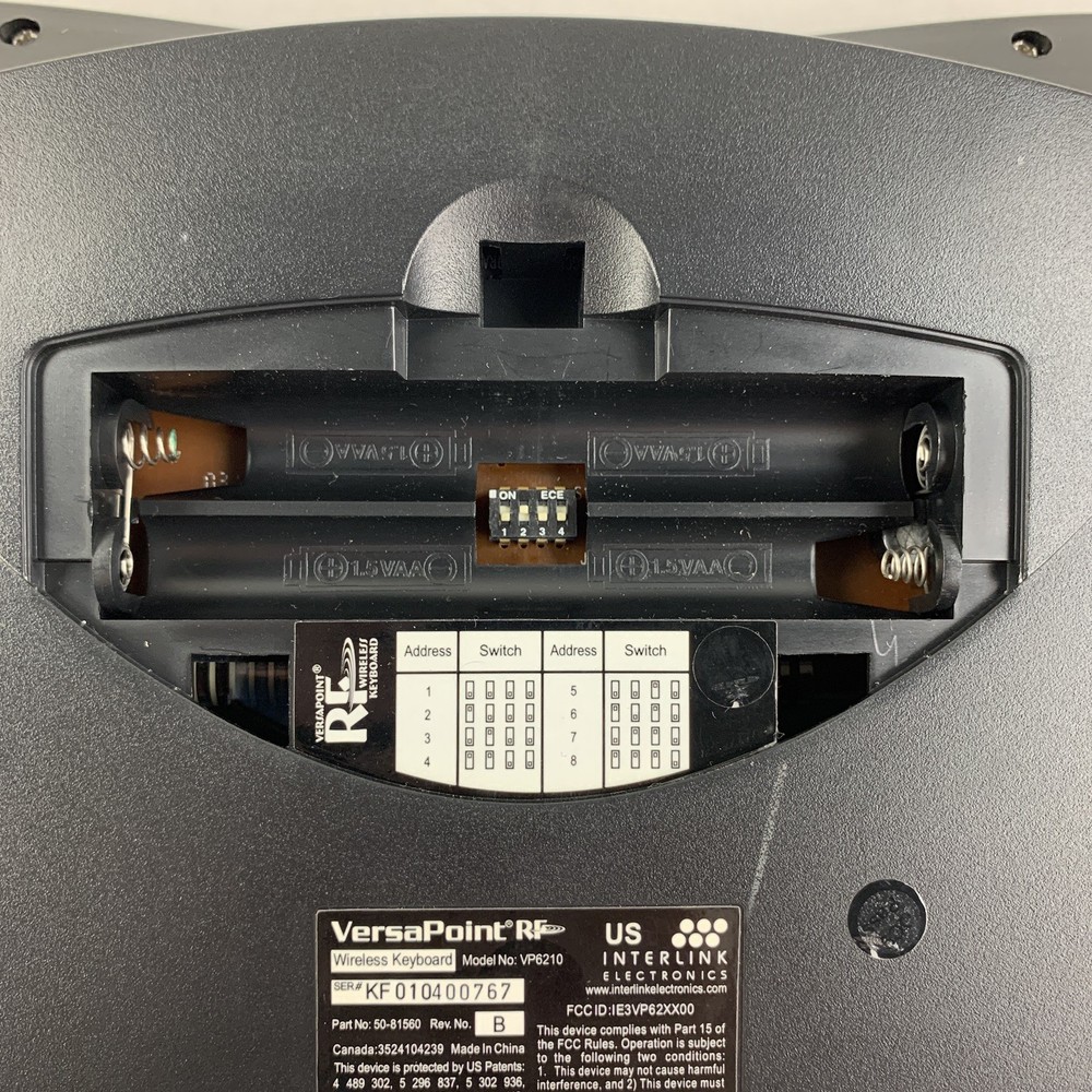 Versa Point Wireless Keyboard with Built-in Mouse VP6210 Untested