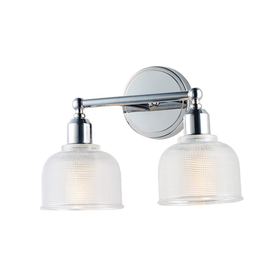 Maxim Lighting Hollow 2-Light Bath Vanity, Polished Chrome - 11322CLPC