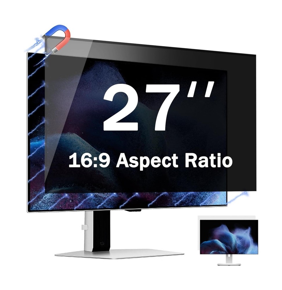 [2 Pack] Magnetic Computer Privacy Screen Filter 27 Inch for Frameless Monito...
