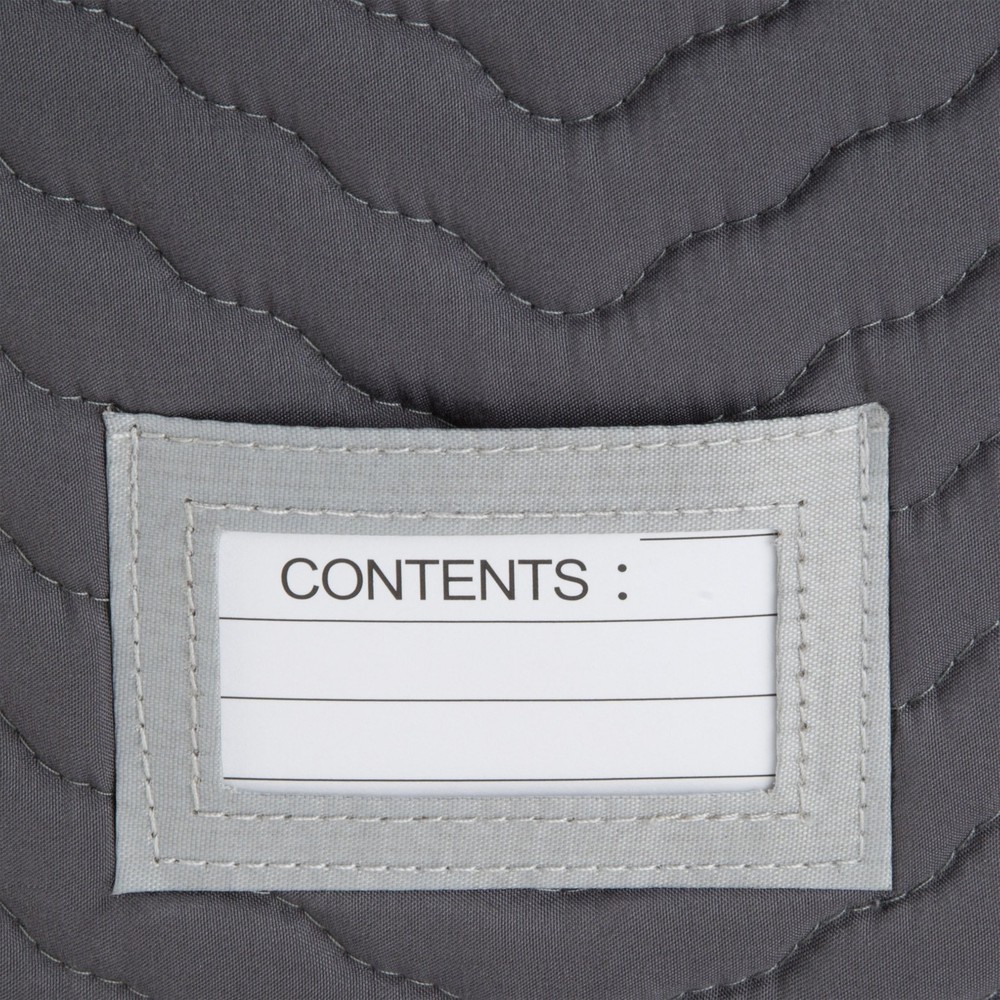 Richards Stemware Storage Chest -Deluxe Quilted Microfiber Light Gray 15.5