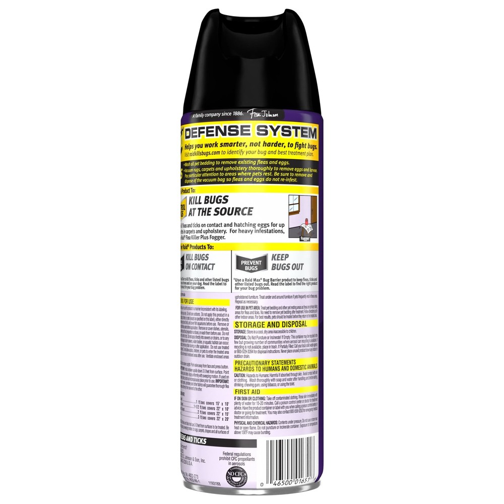 Raid Flea Killer 16oz Spray - Kills Fleas & Eggs Carpet/Room