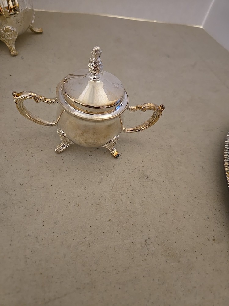 4 Pc. Silver Plated Mini Coffee Set