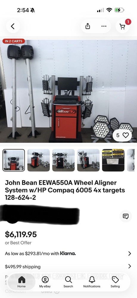 Snap on/ John Bean EEWA550A Wheel Aligner System With Accessories ￼