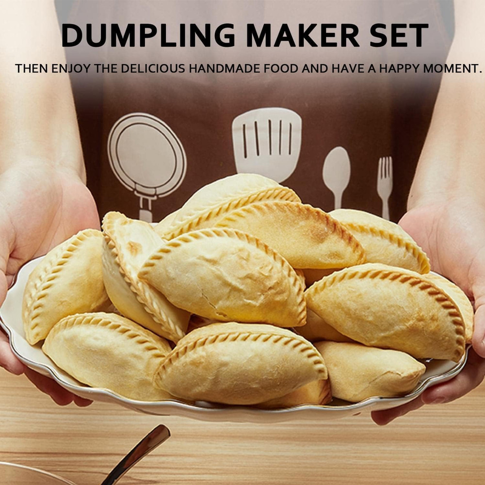 6 Inch Empanada Maker Press, Extra Large Dumpling Maker Set with Dough Cutter