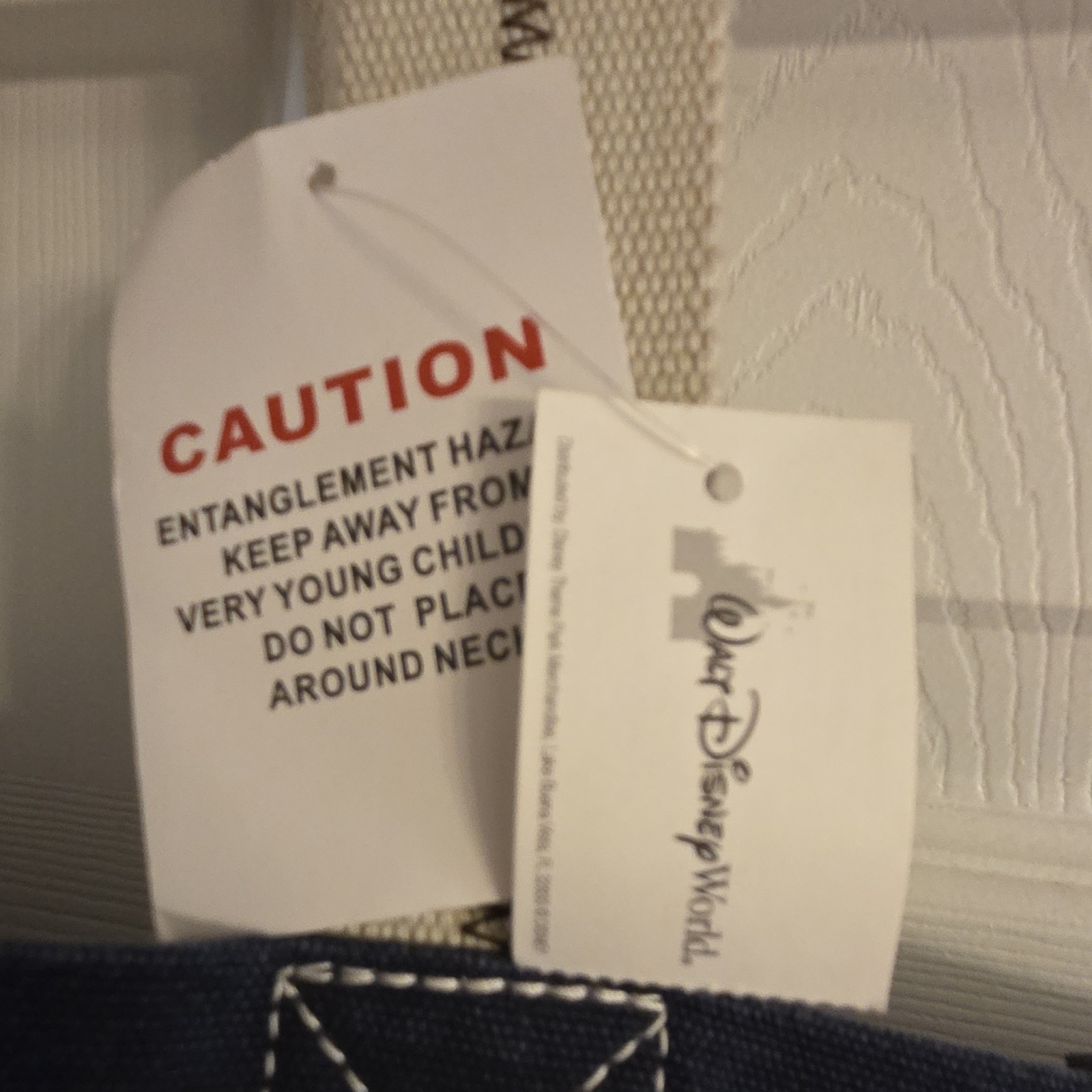 Disney Walt Disney World Mickey Mouse Navy Canvas Tote Bag Medium