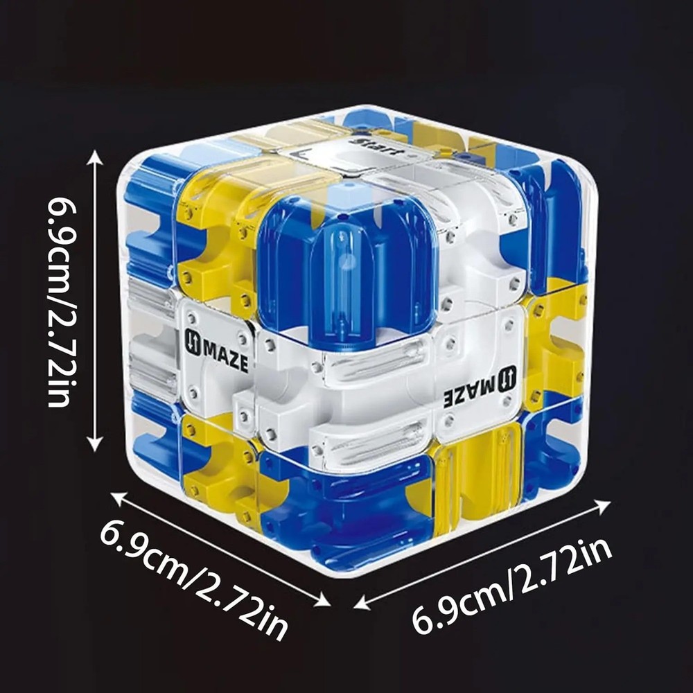 3D Labyrinth Puzzle Maze Cube - Engaging Brain Teaser Toy, Improve Spatial*