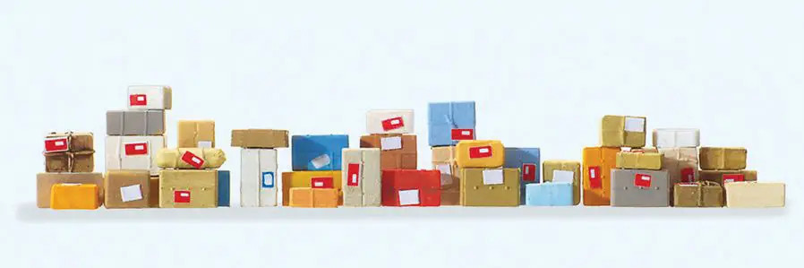 Preiser HO Parcels pkg(40) 17703