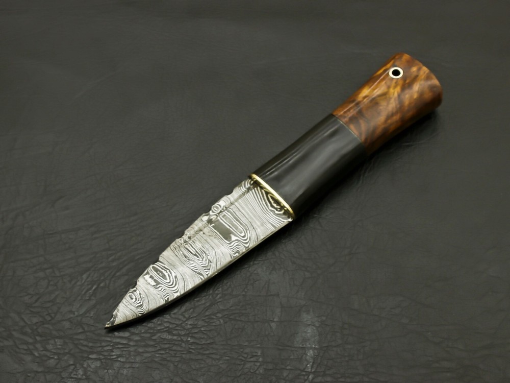 8 inches Celtic Scottish Dirk SGIAN DUBH DAGGER Bone Handle Knife.
