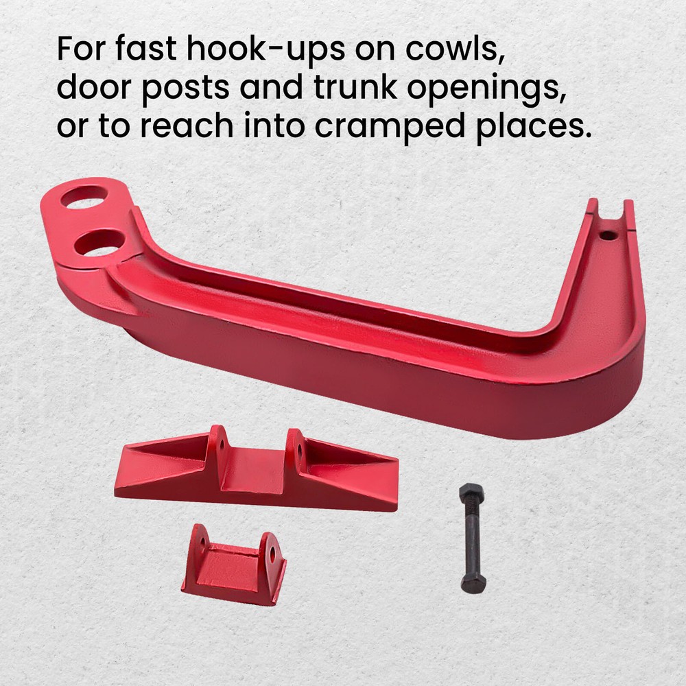6 Ton Auto Body Frame Jumbo Deep Fast Hook Up Hook Clamp Pulling Puller Set