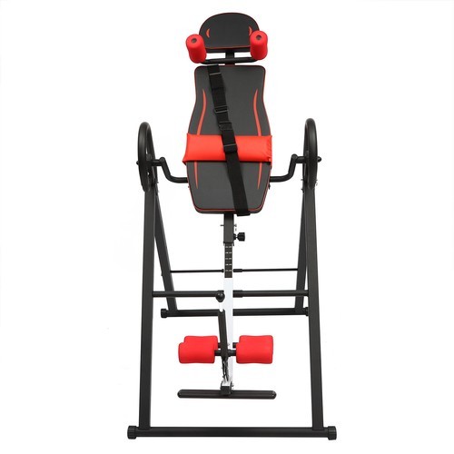 Foldable Inversion Table Teeter Machine Therapy Back Pain Relief Gravity Fitness