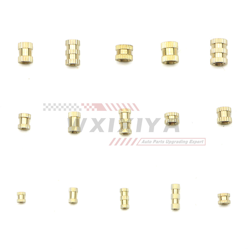 370 Pieces M2-M5 Solid Brass Knurled Nut Injection Thread Insert Fmbedded Nuts