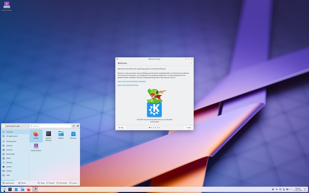 KDE Neon Linux 64Bit USB Drive Bootable Live Install