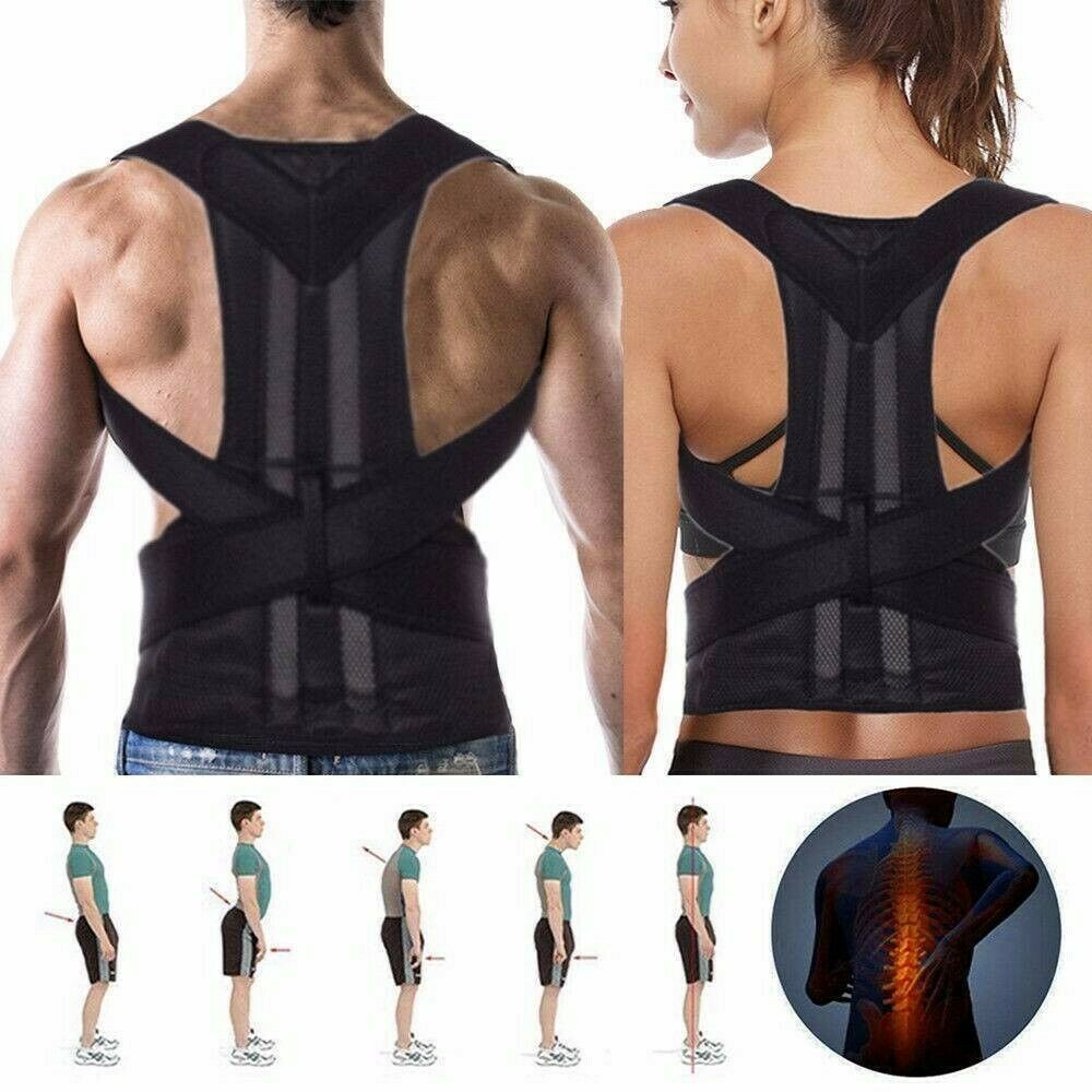Posture Corrector Support USPS Back Shoulder Brace Belt Adjustable Men Women US