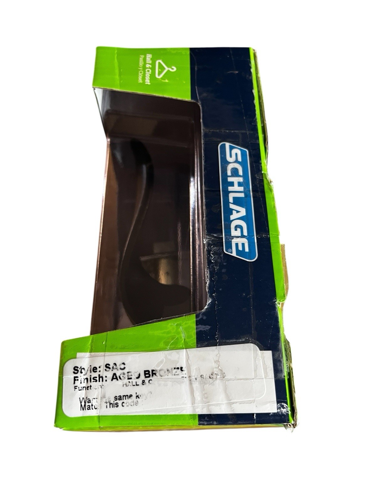 Schlage Sacramento Aged Bronze Passage Hall/Closet Door Lever Handle