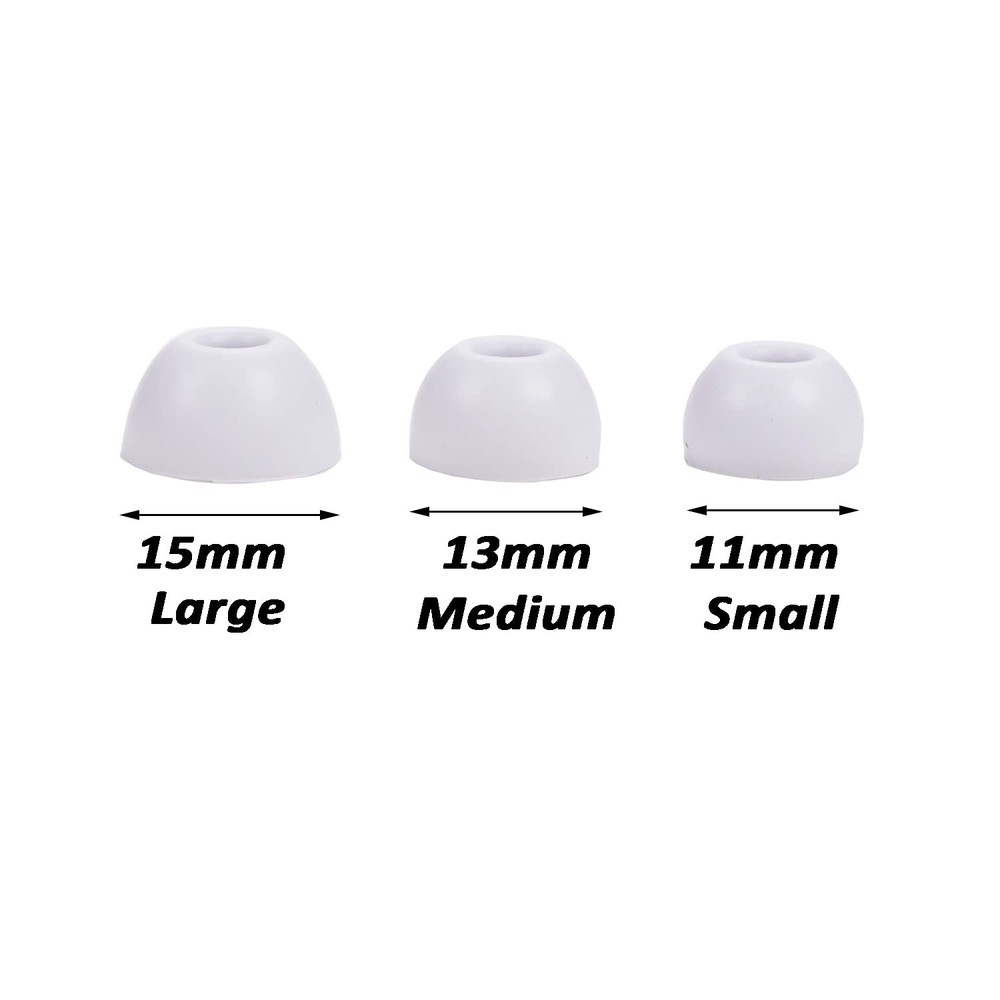 Replacement Silicone Tips Earbuds Buds Eartips Set for Beats small, White