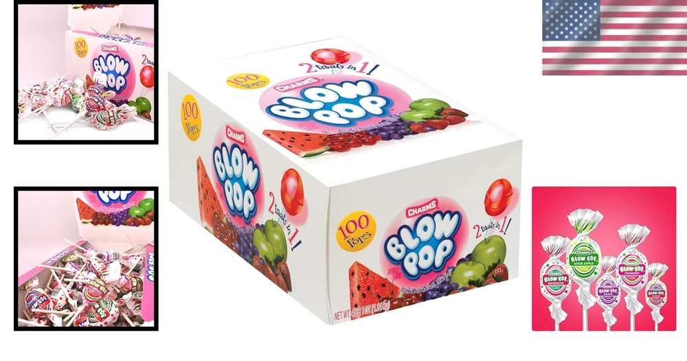 Charms Blow Pop Assorted 100-Count Bulk Pack