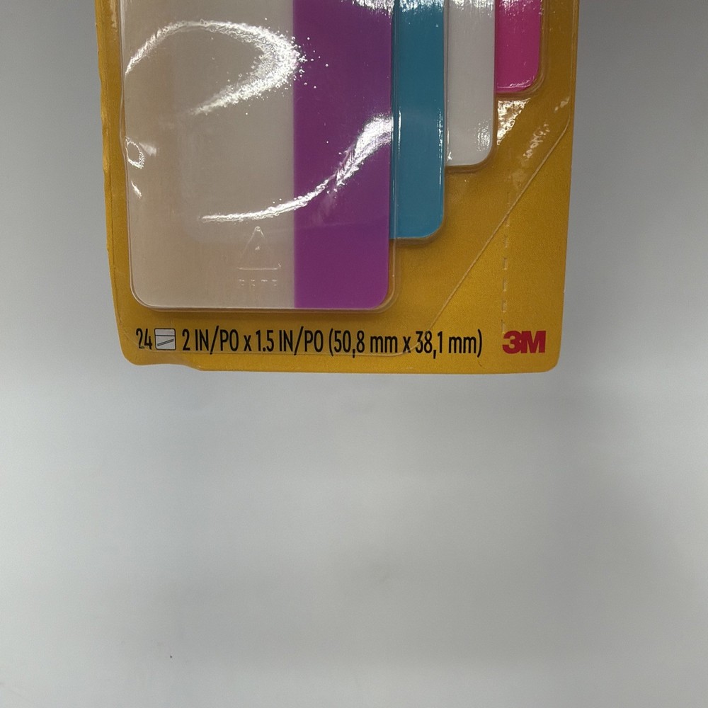 3M Post it Tabs Assorted Colors 24 Pack Writable File Organizers 2 Pack