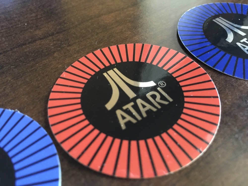 Atari Arcade Steering Wheel Center Decal Sticker - Pole Position - RED