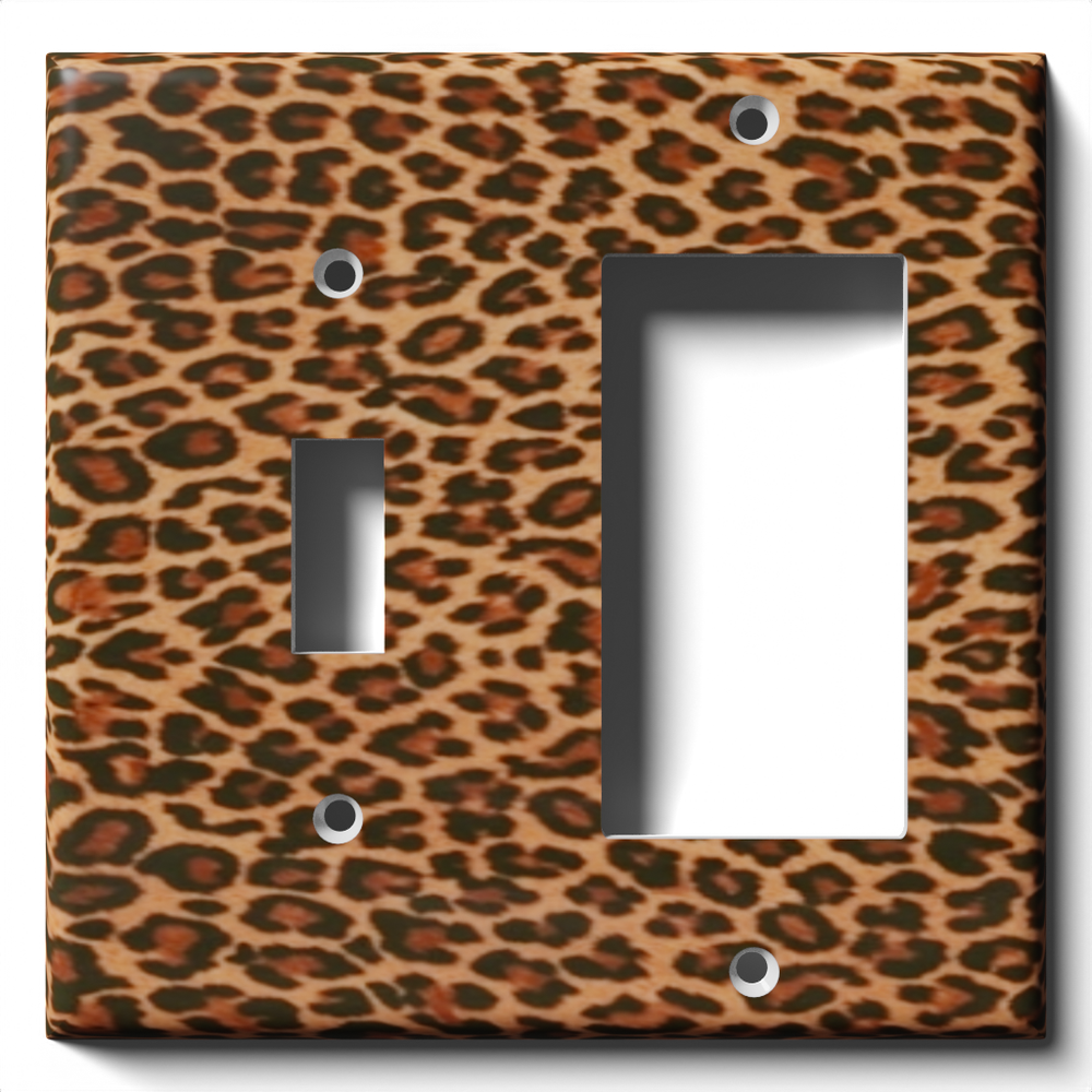 SnazzySwitch Leopard Print Decorative Light Switch Plate Cover