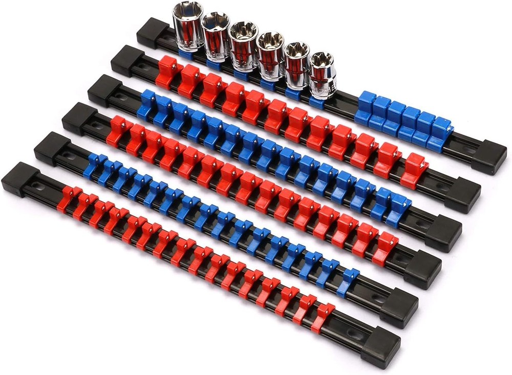 Versatile 6-Piece Socket Organizer Set - Perfect for Efficient Tool Storage