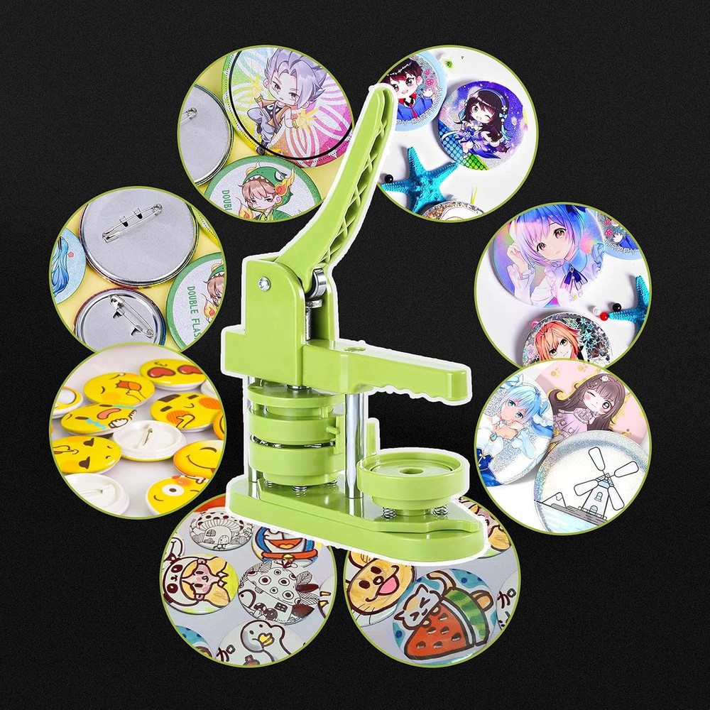Button Maker Machine 58Mm Pin Installation-Free DIY Pin Badge Button Maker Press