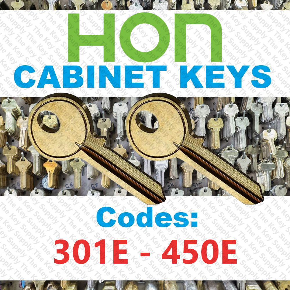 ( 2 pack) Two Hon Desk & File Cabinet keys / Select key code / Series 301E-450E