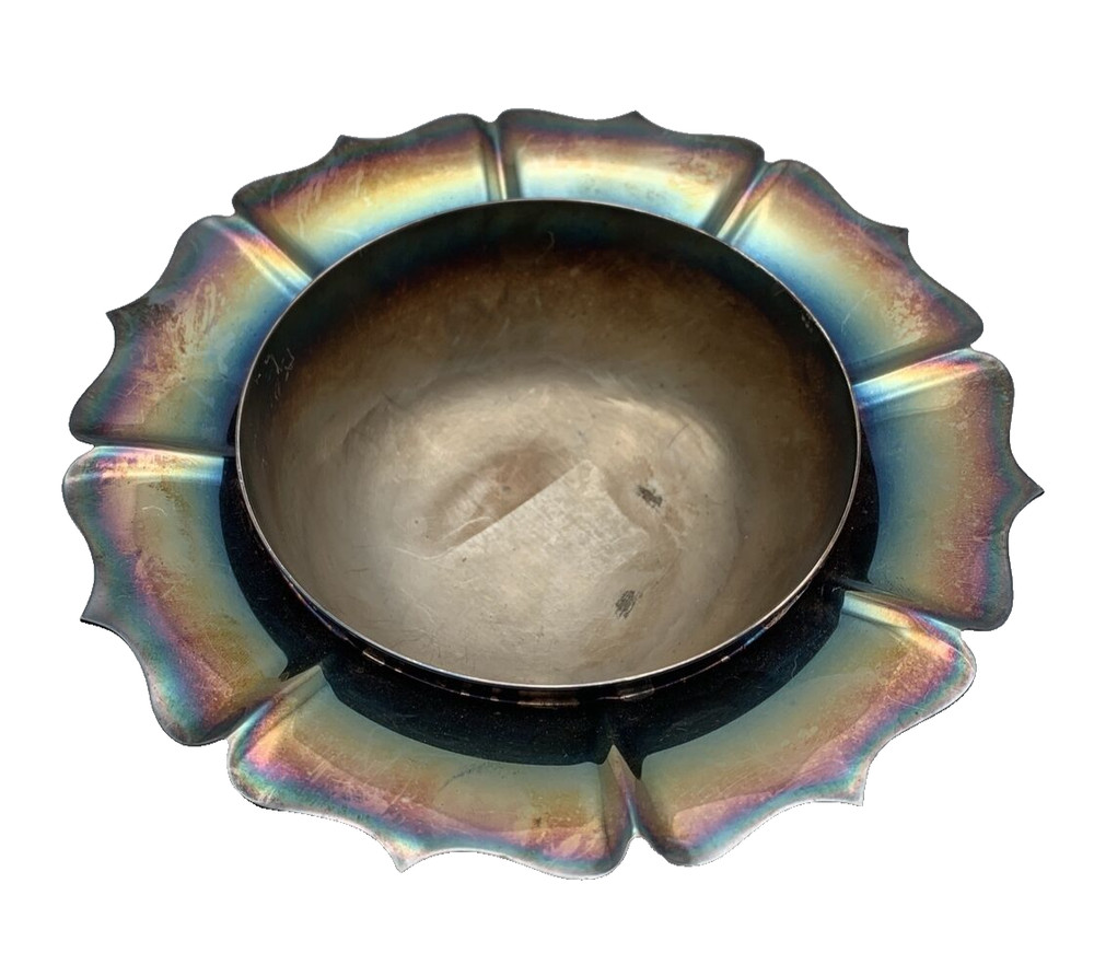 Vintage LUNT Silverplate Footed Dish Bowl 7” Wide And 2.5” Tall