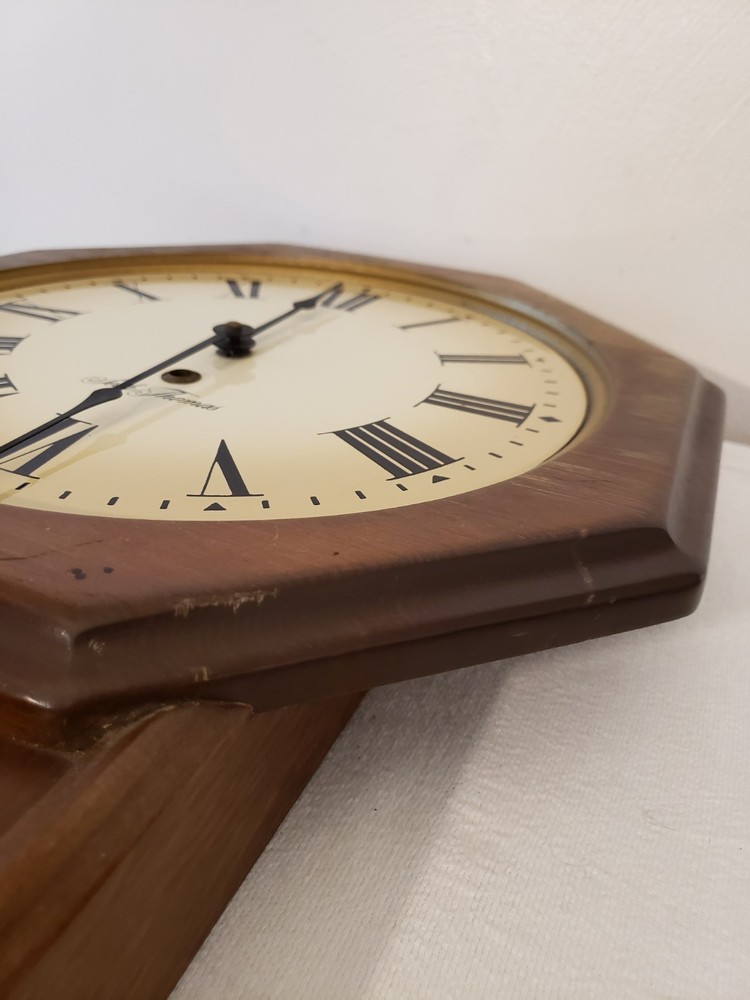 Seth Thomas Golden Rule Pendulum Wall Clock E477-005 Untested