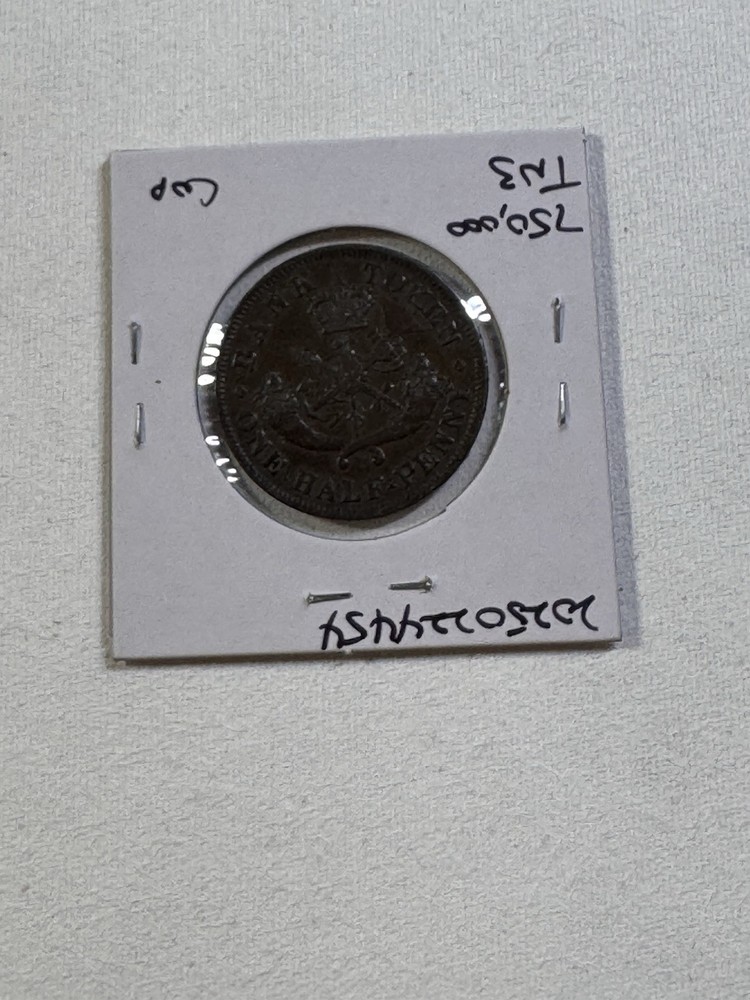 1854 Upper Canada 1/2 Penny Token
