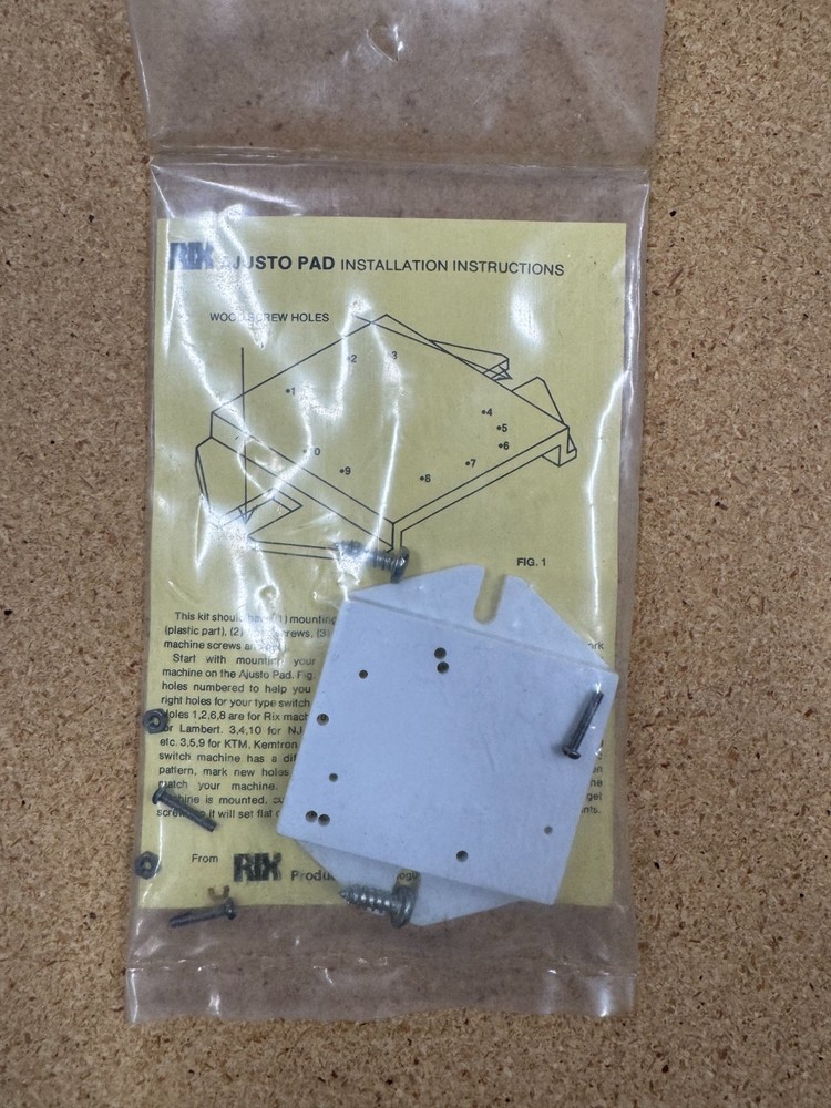 Rix Rax 628-7 Adjusto Pad -Above or Below Layout Mounting Pad for Switch Machine