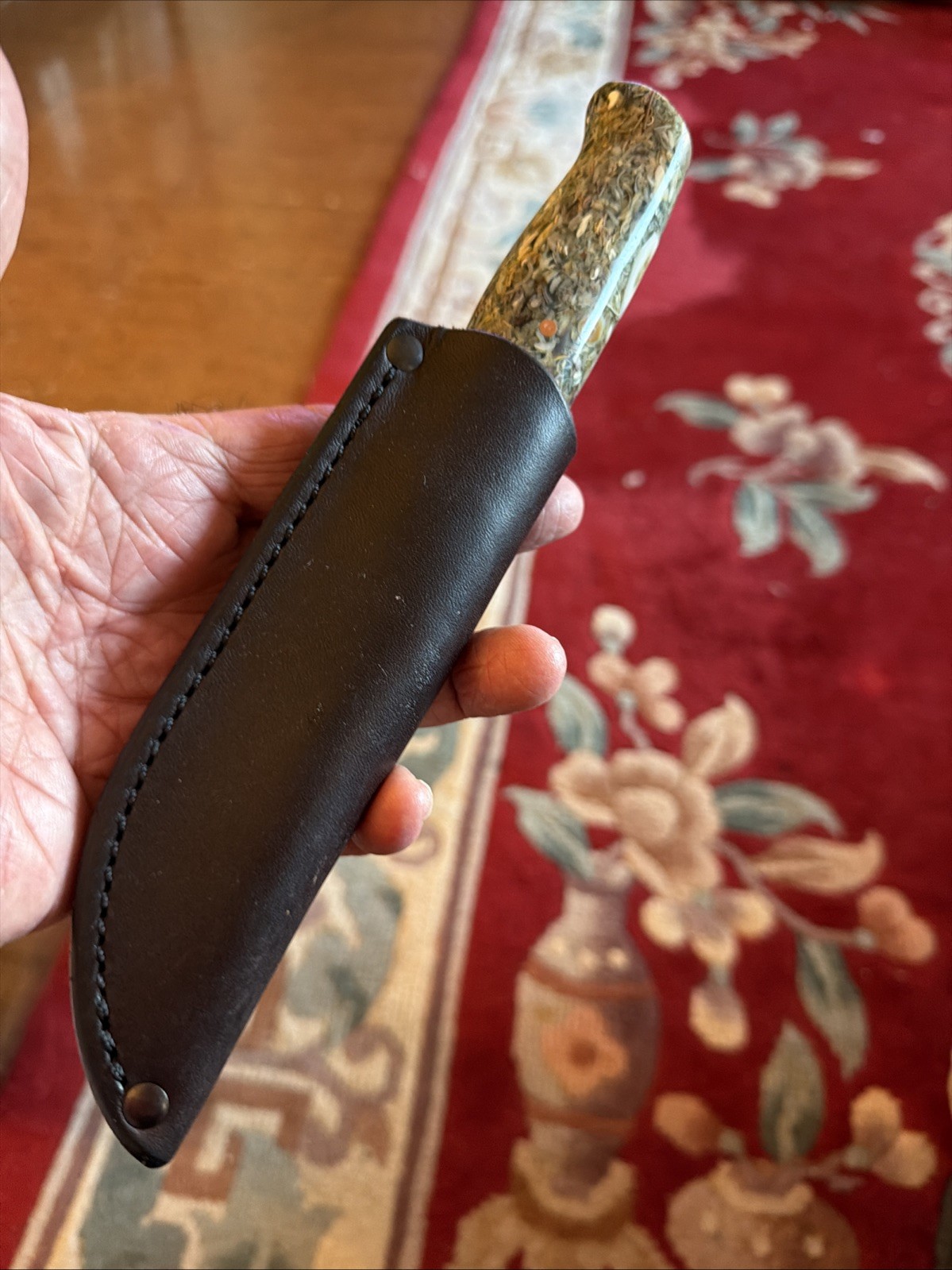 Behring Made Trout & Bird Stainless Knife with Warlander Sheath