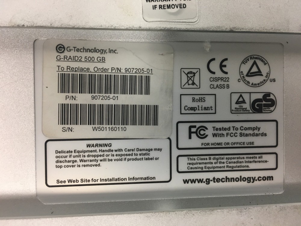G-Technology G-Raid2 500GB Triple Interface Professional RAID Storage