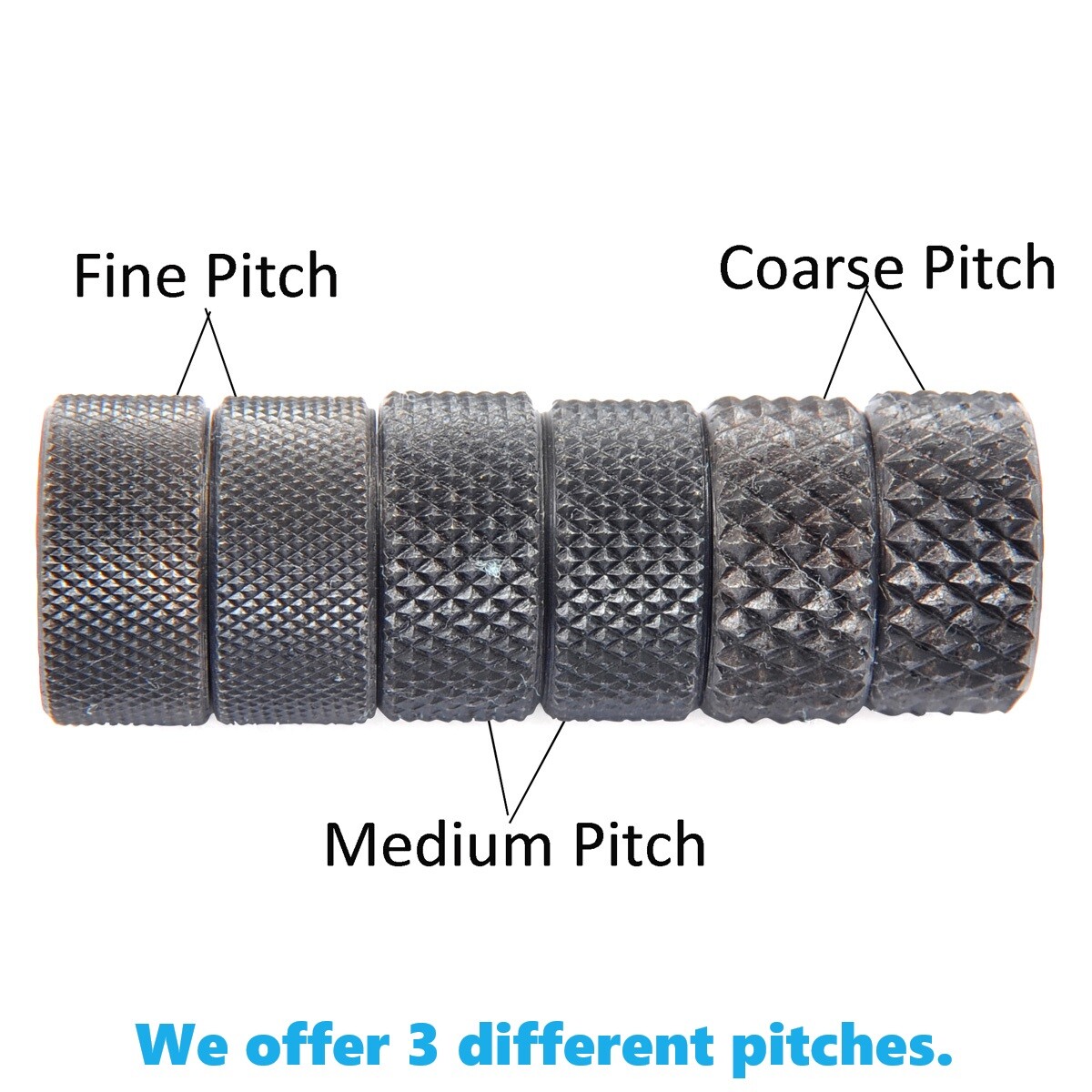 2 PIECE 5/8" DIAMOND PATTERN FINE PITCH KNURLING WHEEL SET (2220-0318)