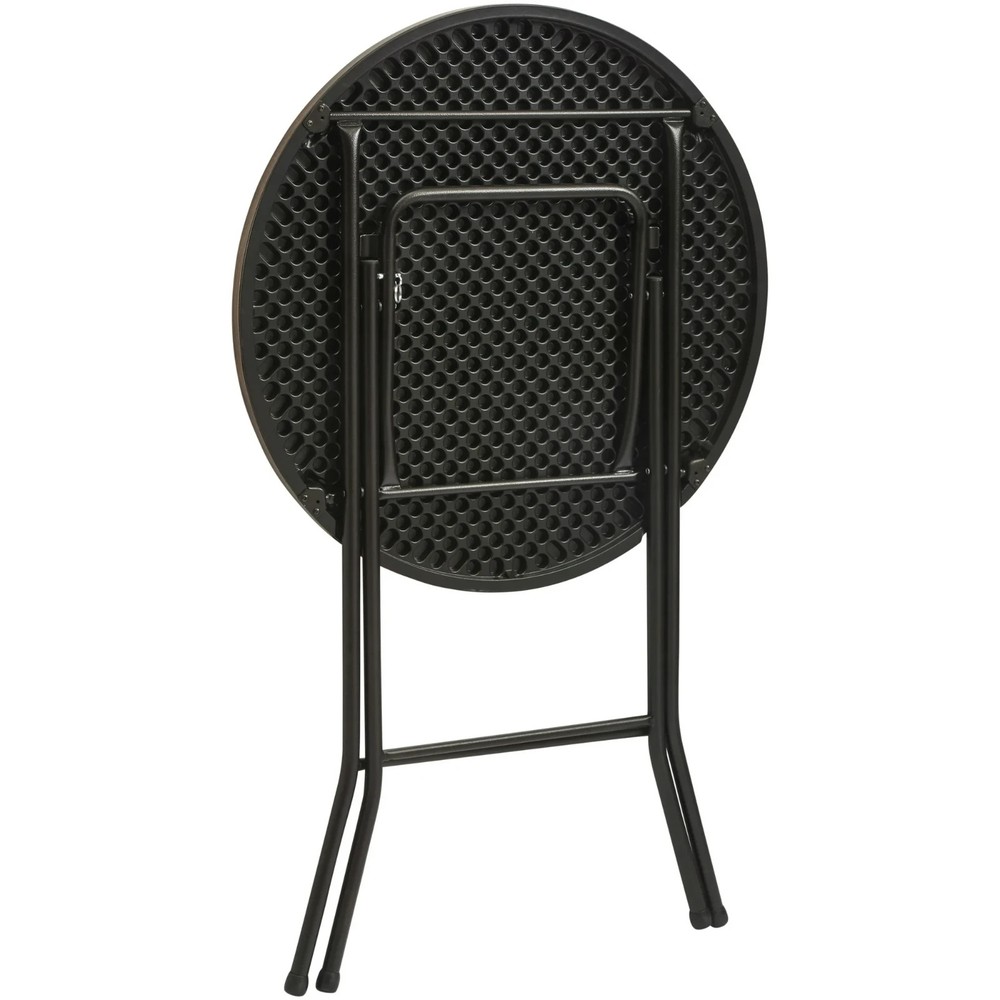 Mainstays 31"" Round High-Top Folding Table, Walnut