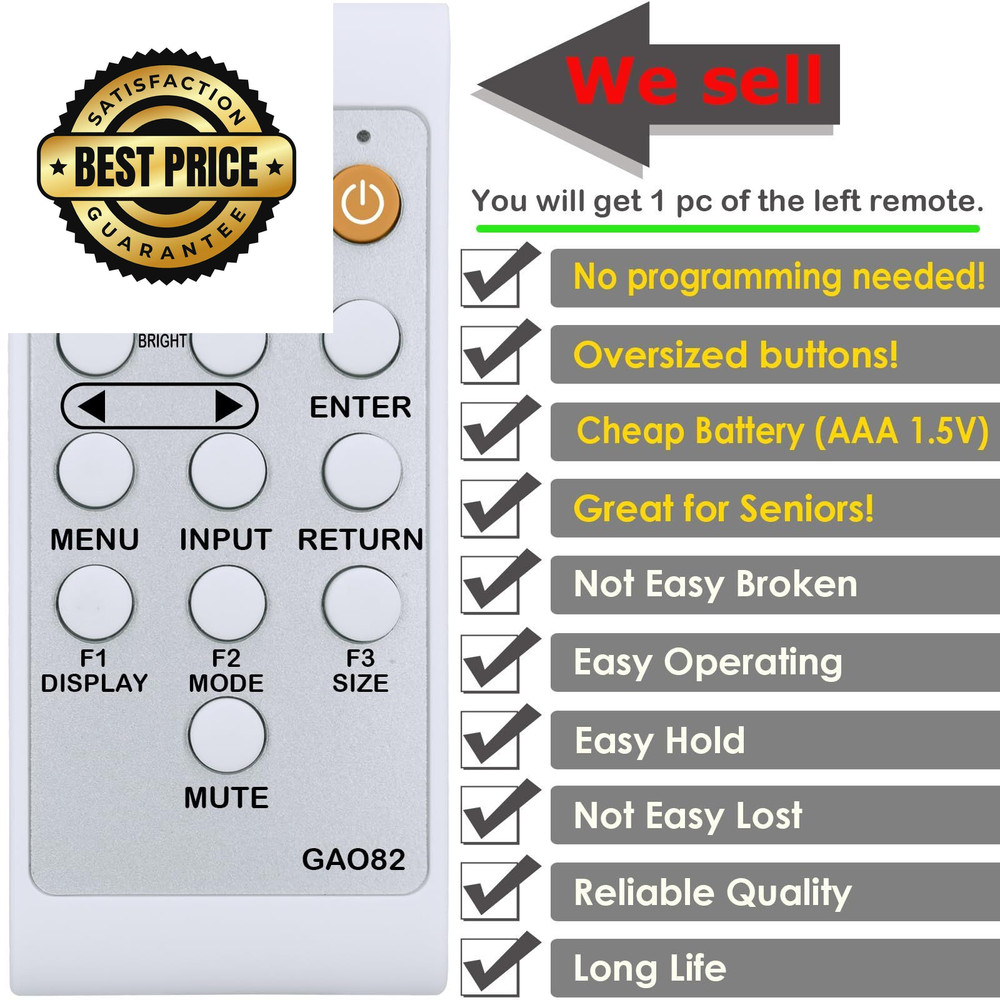 Replacement Remote Control for Sharp Display LCD Monitor Same with remote