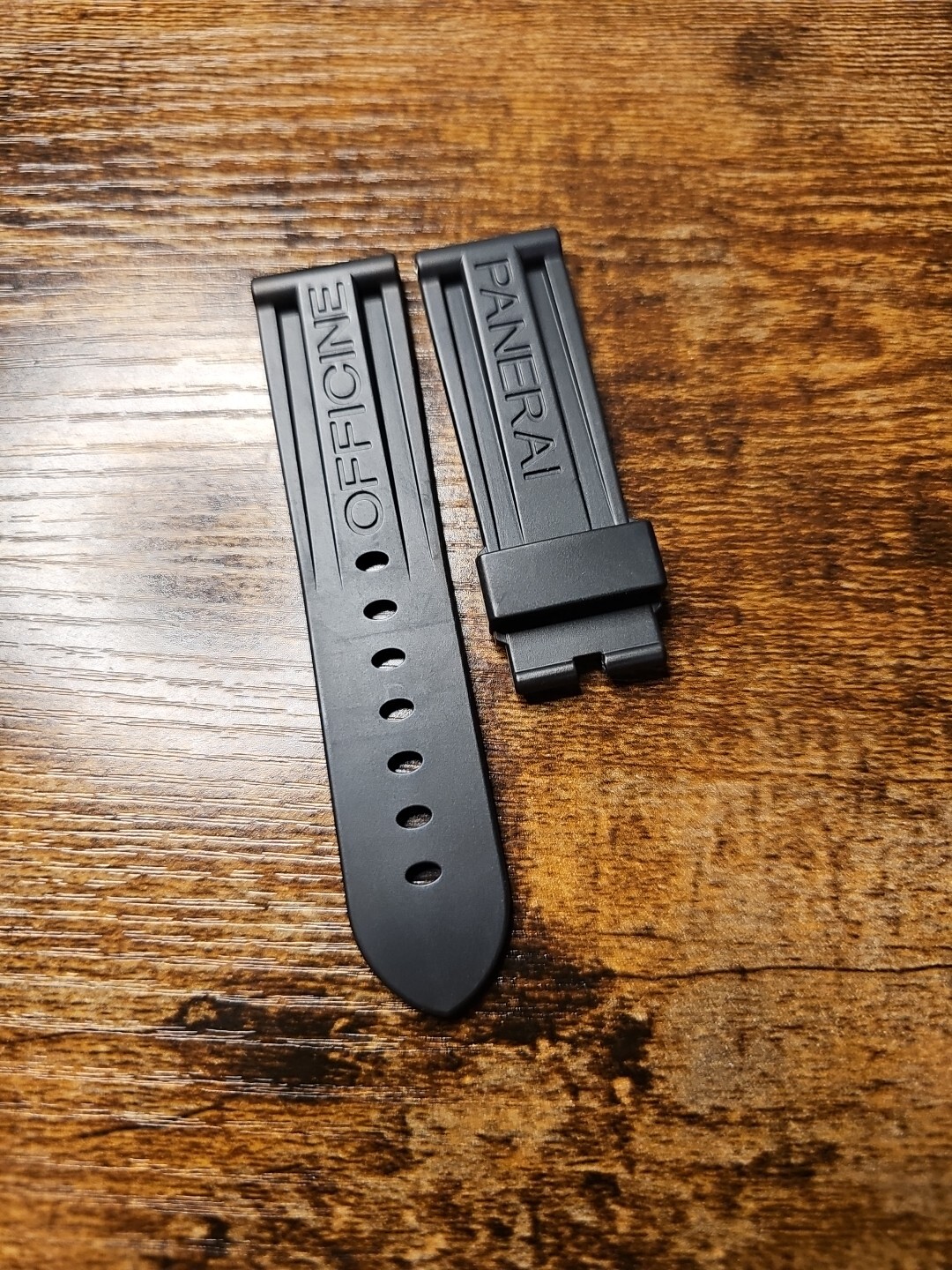 Panerai Watch 24/22mm Black OEM Caoutchouc Rubber Dive Strap MX0011QQ