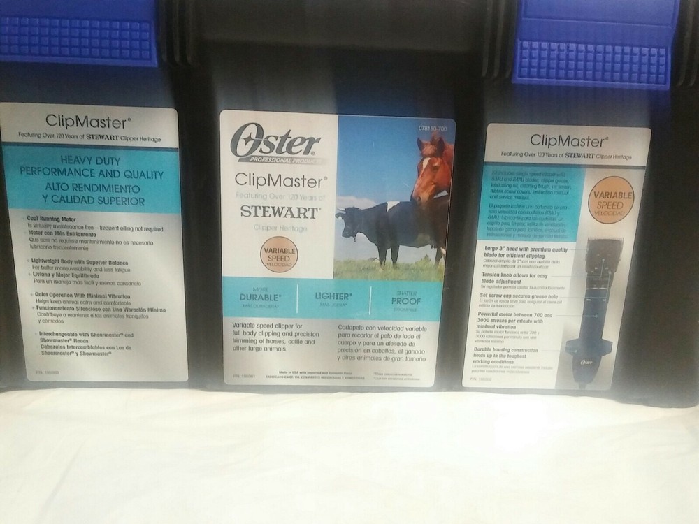 OSTER CLIPMASTER STEWART CLIPPER HERITAGE VARIABLE SPEED **BOX ONLY**READ NOTES