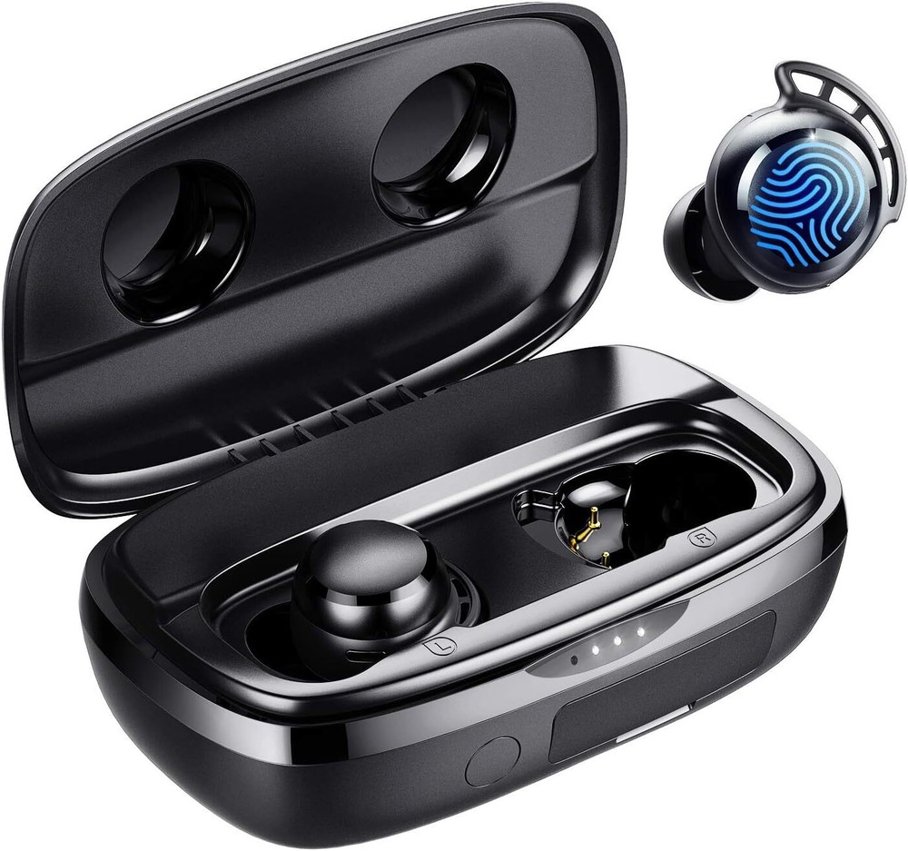 Tribit Wireless Earbuds 100H Playtime Bluetooth 5.0 IPX8 Waterproof Built in Mic