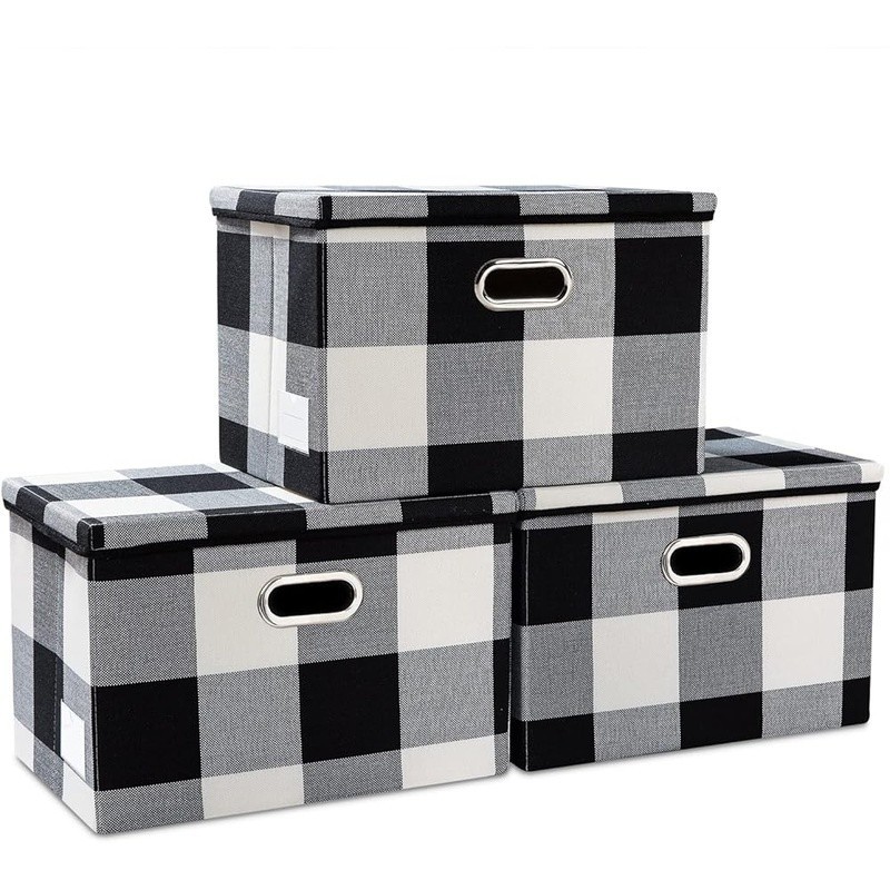 Collapsible Storage Bins Durable Polyester Lightweight Stackable Organizer New