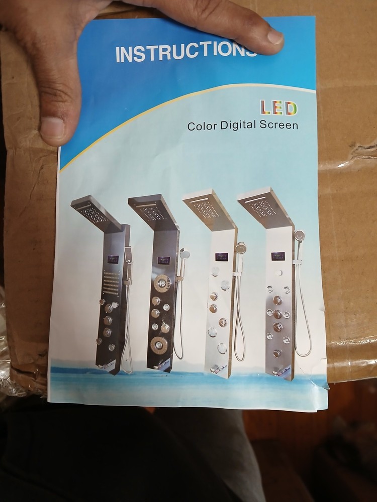 LED Lights Color Digital Screen Shower Panel with Multiple Jets