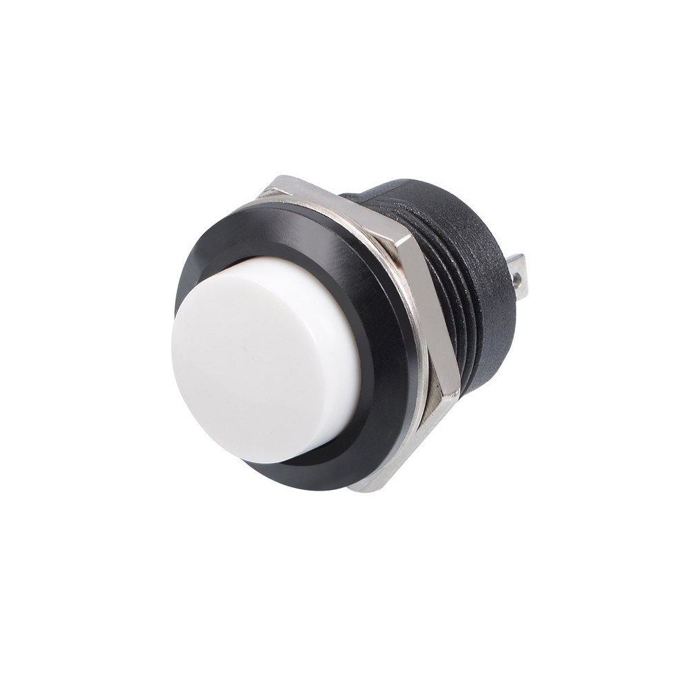 5Pcs,16mm White Momentary Push Button Switch Round Button R13-507 SPST 1 NO