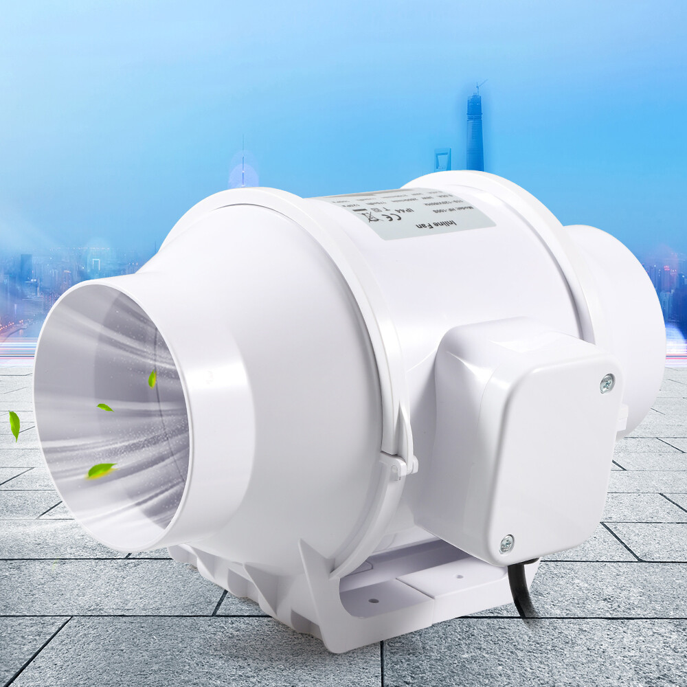 4'' Inline Duct Fan - Quiet, Waterproof Blower for Efficient Air Circulation