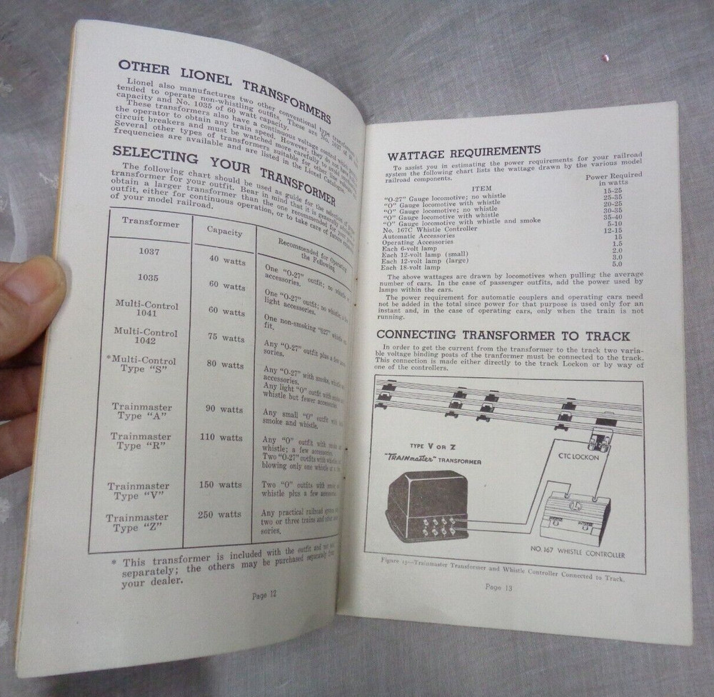1947 INSTRUCTIONS for assembling and operating LIONEL TRAINS ~ 40 pages